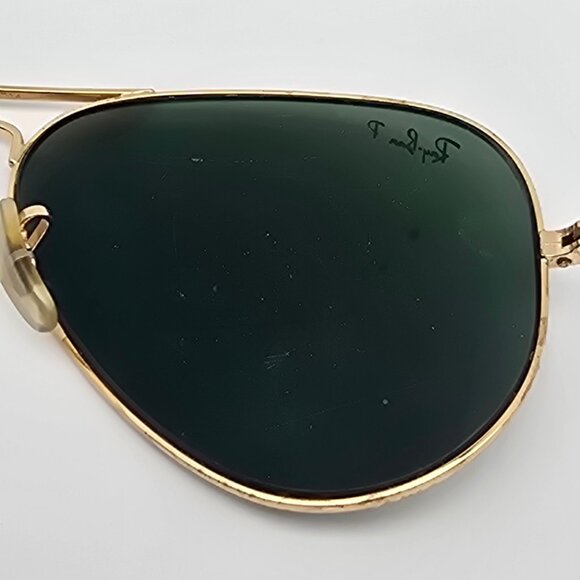Ray-Ban RB3025 001/58 Arista Gold Frame Polarized G-15 Lens Aviator Sunglasses - Picture 10 of 16